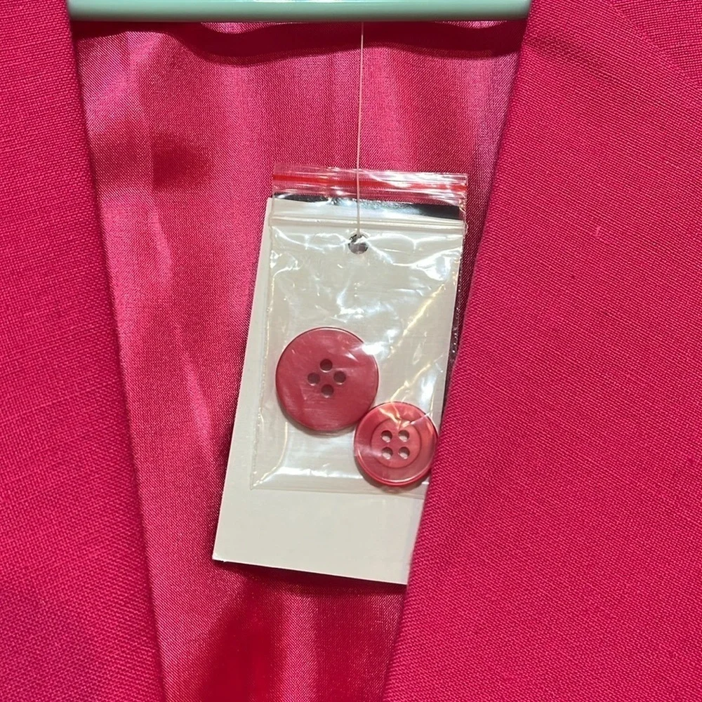 NWT Ashley Stewart Hot Pink Linen Blazer‎ Size 22W